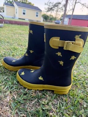 Joules Women's Rain Boots Honey Bumble Bee Usa 8